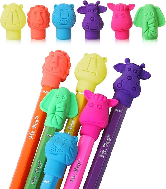 Mr. Pen- Animal Pencil Top Erasers, 60 Pack, Erasers, Pencil Eraser Tops, Pencil Toppers, Erasers for Pencils, Fun Erasers, Pencil Erasers Toppers, Cute Erasers for Kids, Easter Egg Fillers
