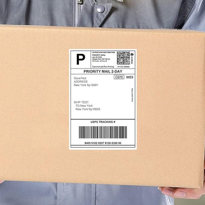 8.5 X 5.5 Shipping Label, Half Sheet Labels, Shipping Labels 2 Per Sheet, Laser & Inkjet Printer Printable, 5126/8126, Blank White Mailing Postage Labels (500 Sheets, 1000 Labels)