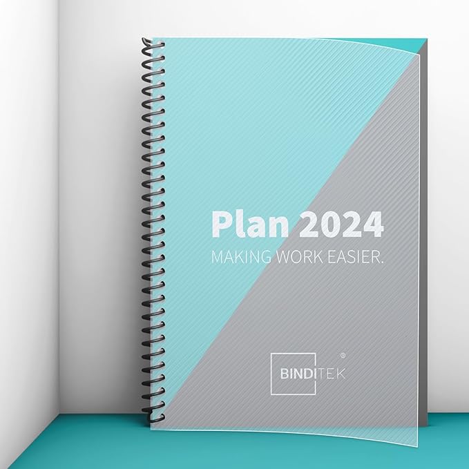 Binditek 15 Pack 16 Mil Binding Presentation Covers,Heavyweight Polycovers with Lined Pattern, 8-1/2 x 11 Inches Binding Front Covers, Letter Size, Square Corners, Un-Punched, Office Supplies