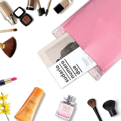 8.5x12 Inch Bubble Mailers 40 Pack, Self Seal Padded Envelopes for Small Business, Waterproof Shipping Bags, Light Pink