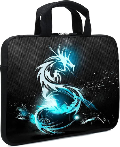 Laptop Sleeve 11.6 12.1 inch Protective Chromebook Case Pouch Notebook Ultrabook Bag Tablet Sleeve Cover Travel Briefcase with Handle for Men Women (Dragon)