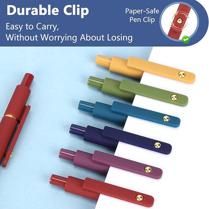 FIOVER 12Pcs Gel Pens, Fine Point Smooth Writing Black Gel Ink Pens for Journaling Note Taking, Cute Aesthetic Office School Supplies Gifts for Women(12PCS Black Ink)