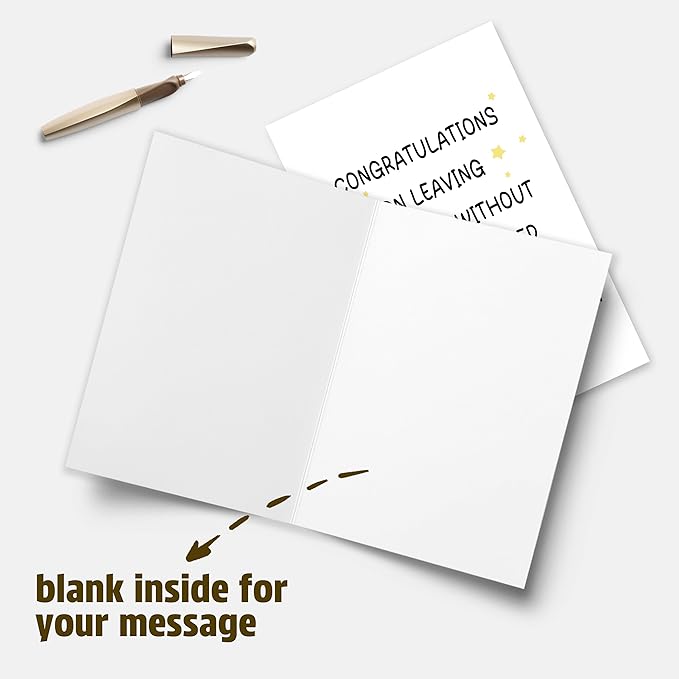 Funny Good Luck Retirement Card for Him & Her - Going Away & Coworker Leaving Card - Humorous for Friends & Family