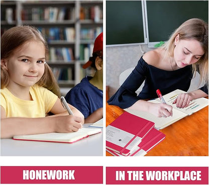 Lined Journal Notebook, (Rose Red), 160 Pages, Medium 5.7 inches x 8 inches - 100 gsm Thick Paper, Hardcover