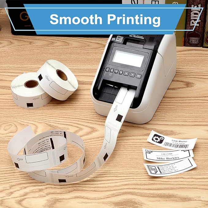 COLORWING 12 Rolls Replace Brother QL-800 Address Label DK-1201 (1.1" x 3.5") for QL-810W QL-710W Label Printer, Die-Cut 29mm x 90mm DK Label, Barcode & All Purpose Label, 1 Frame