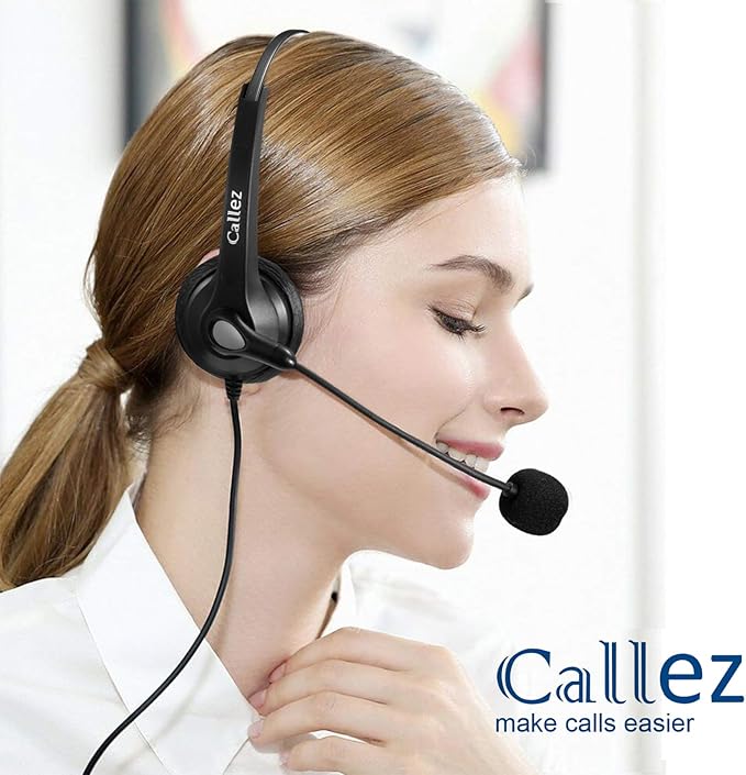 Callez RJ9 Phone Headset for Cisco Office Phones, Corded Telephone Headset with Microphone Noise Cancelling for Cisco IP Phones 6941 7811 7841 7941 7942 7945 7962 7965 7975 8841 8845 8851 8861 8945