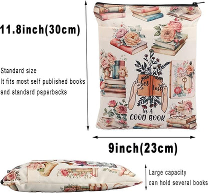 BWWKTOP Book Lover Book Sleeve With Pocket Book Berd Gifts Bookmark Sleeve Get Lost In A Good Book Book Covers Bookish Gift Book Protector (A Good Book)