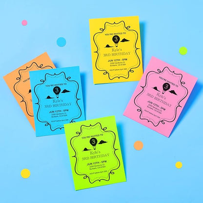 Avery Astrobrights Postcards, 4.25" x 5.5", Assorted Colors, 65 lbs / 176 gsm, Laser/Inkjet, 100 Cards (35704)