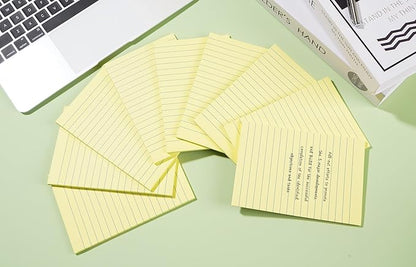 9 Pads Lined Sticky Notes 4x6 inch Post, Canary Yellow, Clean Removal, Self-Stick Pads, Large Sticky Notes Easily Used for Home, Office, School, 40 Sheets/Pad