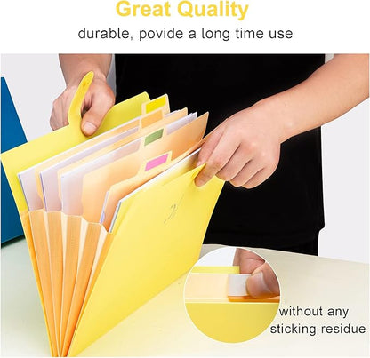 Forvencer Accordion File Organizer, Letter Size, 5 Pocket Expanding File Folder, Cute File Folder with Labels, Portable File Organizer for School Office Supplies, Folders for Documents, Banana