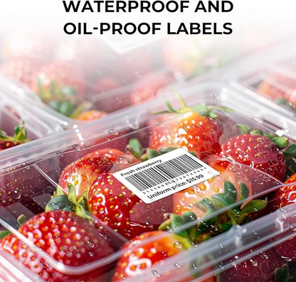 MUNBYN 3x2 Inch White Thermal Labels, Thermal Sticker Labels for Price, Barcode, Mailing, Name, 500 Sheets/1 Roll