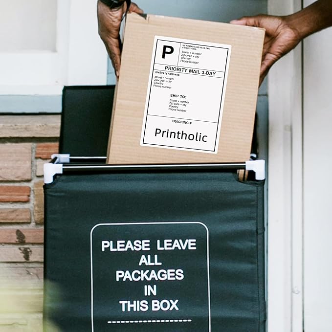 12 Rolls Die Cut Large Shipping Labels, 4.07' x 6.4', 180 Labels/Roll, Compatible with Brother QL Label Printers (QL-1050, QL-1060N, QL-1100), Replacement for Brother DK-1247