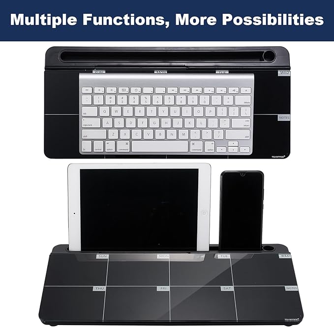 TSJ OFFICE Desktop Whiteboard Dry-Erase-Board - Computer Keyboard Stand White Board Surface Pad with Drawer, Desk Organizers with Accessories for Office, Home, School Supplies