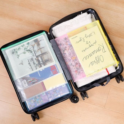 EOOUT 24pcs Mesh Zipper Pouch Bags, A4 Letter Size Zipper Storage Bags for Organizing, Multicolor Plastic File Pouch Multipurpose for Classroom Organization Travel Storage Board Game Storage