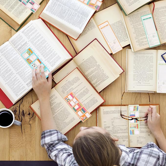 LiYiQ 100 Pcs Book Lovers Bookmarks Double-Sided Bookmark Book Tracker Page Markers Book Markers Set for Kids Reading Bookmarks Gift for Women