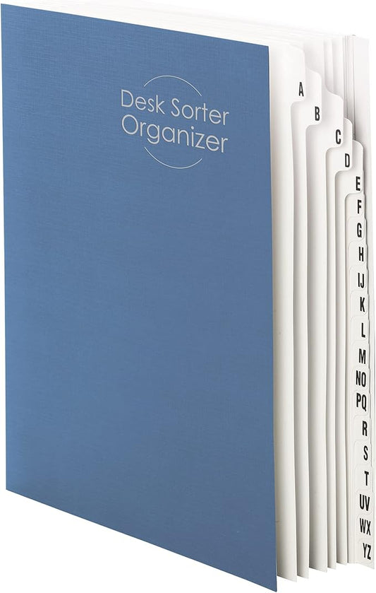 Smead Desk File/Sorter, Alphabetic (A-Z), 20 Dividers, Letter Size, Dark Blue (89282)