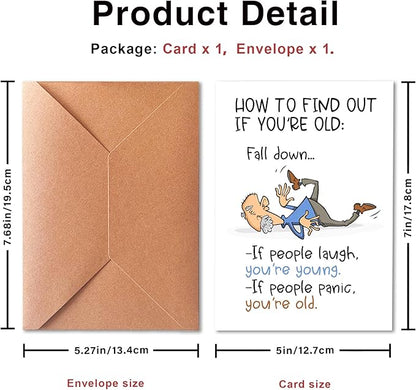Funny Birthday Card for Grandpa Dad Him, Getting Older Birthday Card For Husband, Humorous Gift Card for Old Age, Old Age Birthday Card, Funny Getting Older Birthday Card for Friends