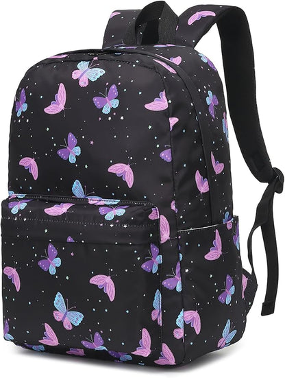 Butterfly School Backpack for Teens Girls, Womens College Bookbags Laptop Backpacks