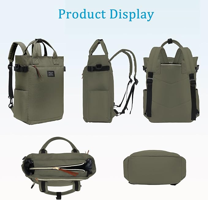 BASICPOWER Backpack Purse for Women Tote Bag Travel Laptop Casual Bookbag Work Nurse Teacher Bag 15.6-in Computer