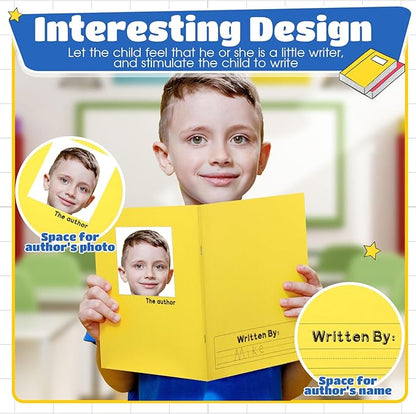 Henoyso 12 Pcs Primary Composition Notebook K-2 9 3/4 x 7 1/2 Inch Primary Journal Blank Writing Book for Kid to Write Draw and Journal 60 Page Notebook Back to School Supplies (Colorful)