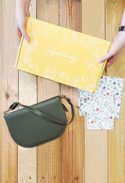 The Luna Premium Leather Journal Cover with 3 Detachable Notebooks & A Metal Ballpoint Pen - Compatible with A6 6-Ring Binder - Gift for Women - Journal Gift Set for Birthday