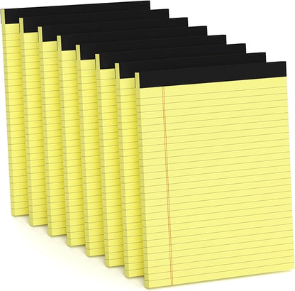 8 Pack Yellow Legal Pads 8.5 x 11 Wide Ruled Note Pads 8.5 x 11 Lined Paper Writing Pads Yellow Notepads 8.5 x 11 Notebook Paper for Work Legal Notepads Yellow Pads of Paper 30 Sheets per Legal Pad