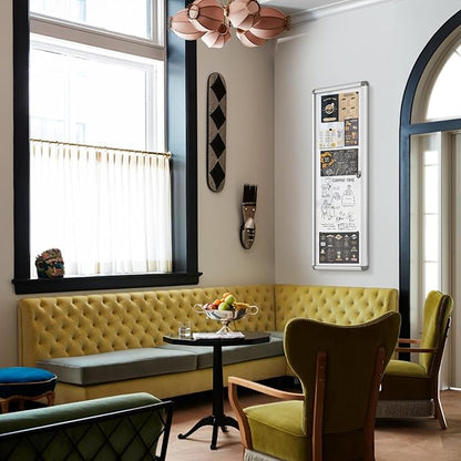 Swansea Lockable Display Cabinet Whiteboard Magnetic Display Cabinet with Aluminium Frame 98 x 36 cm