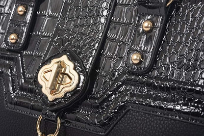 JKM and Company Alligator Compatible With Computer iPad, Laptop Tablet Rolling Tote Bag Briefcase Carryall Bag