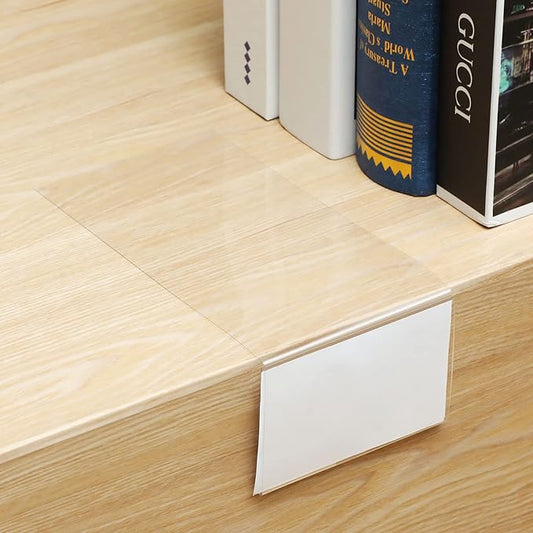 Containlol 15 Pieces Moveable Shelf Label Holders Clear Transparent Shelves Tags Index Card Pockets Library Markers Label Display Holder for Classroom Office Book(6.5 x 3.54 x 2.36 Inch)