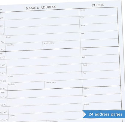 Hallmark Address Book Refill Pages (Pack of 44 Replacement Pages for Addresses, Appointments)
