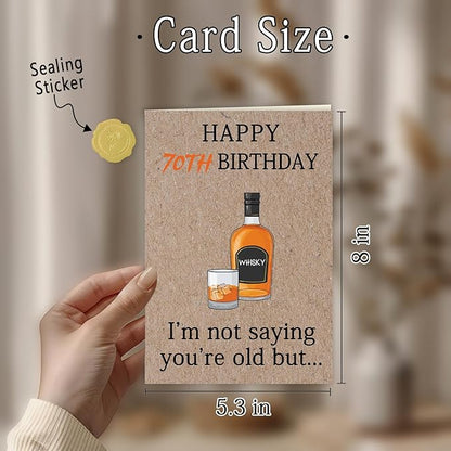 Cool 70th Birthday Gifts for Men Women, Funny 70th Birthday Cards for Him Husband, Unique 70 Year Old Birthday Decorationsfor Mom Dad