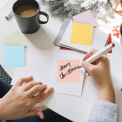 YEECOK Sticky Notes 3x3 in, 12 Pads, Morandi Colors Self-Stick Note Pads, Sticky Pads Aesthetic, Super Sticking Power, Colorful Sticky Notes Bulk