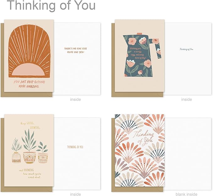 American Greetings 15-Count Thinking of You Card Assortment with Envelopes and Seals (Happy Thoughts)