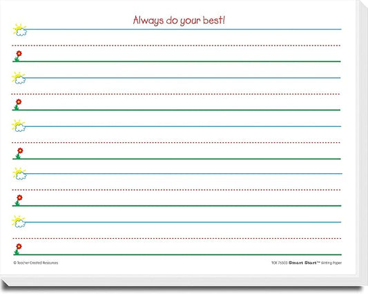 Teacher Created Resources (76503) Smart Start K-1 Writing Paper: 360 sheets, White