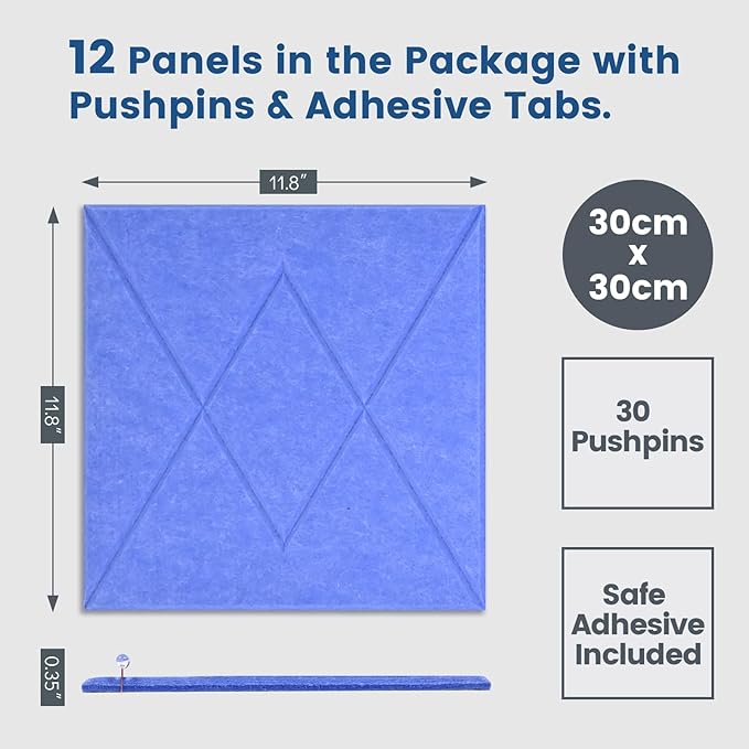 Large Cork Board for Walls with 30 Push Pins-48"X36", Easy to Peel&Stick Vision Bulletin Board Tiles, Black Poster Felt Board Supplies Set Home Office Classroom Corkboard Decor Self Adhesive