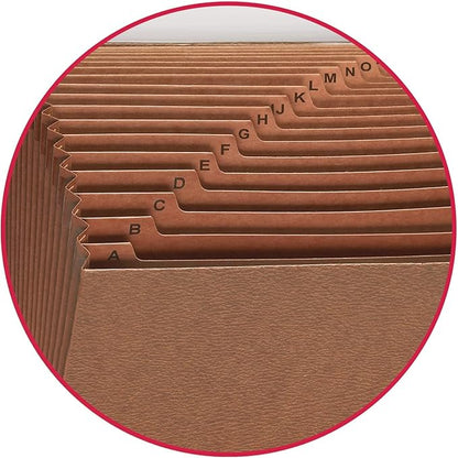 Smead TUFF Expanding File, Alphabetic (A-Z), 21 Pockets, Legal Size, Redrope-Printed Stock (70430)