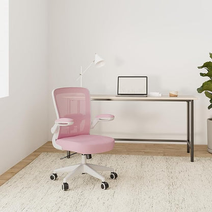 FelixKing Ergonomic Office Chair, Adjustable Height, Lumbar Support, Breathable Mesh Fabric, Durable and Reliable, Pink
