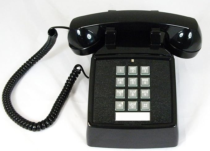 Cortelco 2500-V-BK 250000-VBA-20M Desk w/ Volume BLACK (ITT-2500-V-BK)