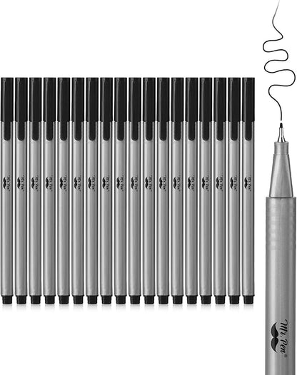 Mr. Pen- Black Fineliner Pens, 0.4mm, 18 Pack, Black Fine Point Pens Fine Point, Fine Liners Artists, Fineliners Pens, School Supplies, Art Pens, Writing Pens, Fine Tip Markers