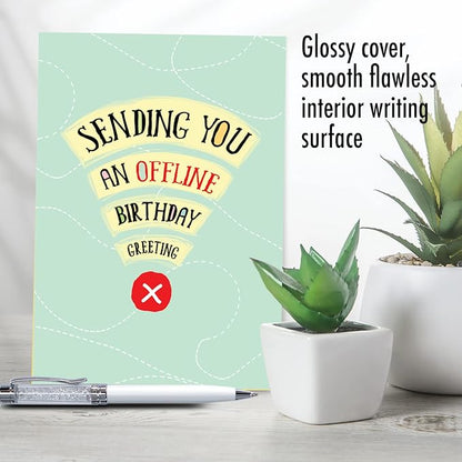 NobleWorks Humorous Birthday Greeting Card with 5 x 7 Inch Envelope (1 Card) BdayOffline Greeting C8224BDG