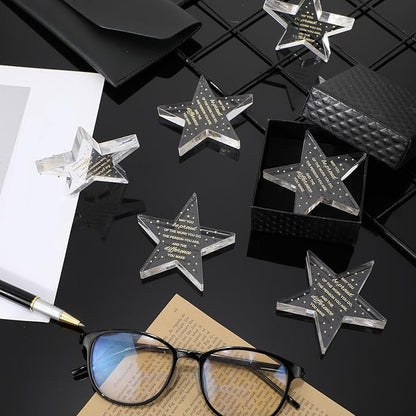 24 Pcs Employee Appreciation Awards for Coworker Acrylic Thank You Gifts Trophy Be Proud of The Work You Do Prizes for Colleague Retirement Farewell Motivational Gift (Pentagram)