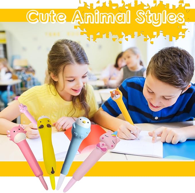 Easter Baskets Kawaii Squishy Pen 4 Pcs Cute & Fun Pens for Stationary & Cool Pens for Teenage Gifts for Tweens Back to School Supplies
