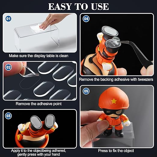 300pcs Transparent Double-Sided Mounting Putty - Strong and Traceless Adhesive Stick dots for Photos, Poster Versatile Office & Home，Festival Party Decorations, etc