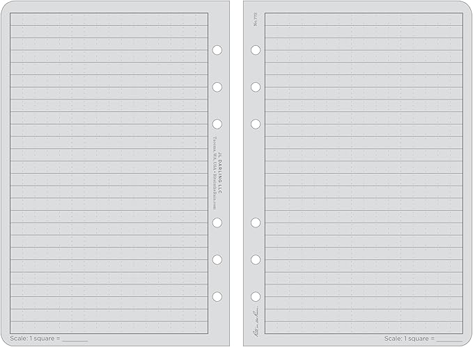 Rite In The Rain Weatherproof Loose Leaf Paper, 4.625" x 7", 32# Gray, Universal Pattern, 100 Sheet Pack (No. 772)