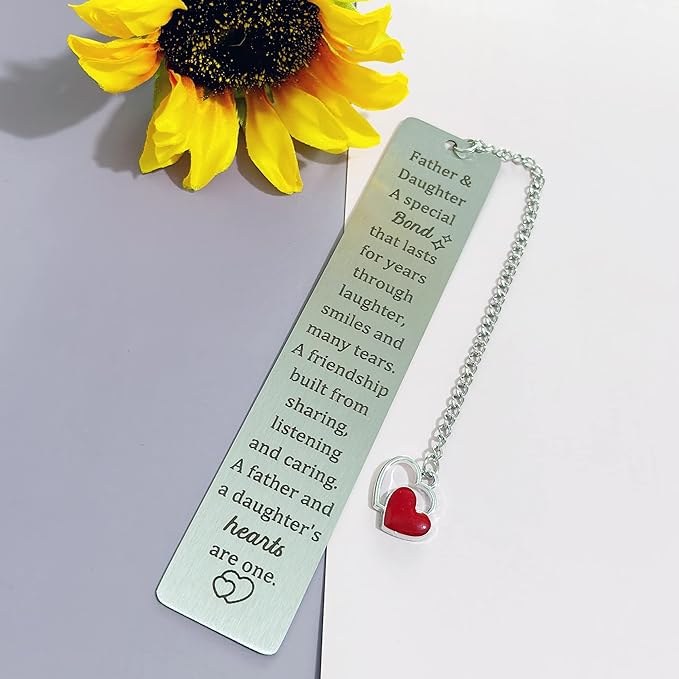 Dad Bookmarks Fathers Day Appreciate Gift Man Bookmarker Father Daughter A Link Can Never Be Undone Birthday Present Retirement Appreciate Love Quotes Keepsakes Christmas Thanksgiving Book Accessory