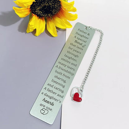 Dad Bookmarks Fathers Day Appreciate Gift Man Bookmarker Father Daughter A Link Can Never Be Undone Birthday Present Retirement Appreciate Love Quotes Keepsakes Christmas Thanksgiving Book Accessory