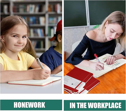 Lined Journal Notebook, (red), 160 Pages, Medium 5.7 inches x 8 inches - 100 gsm Thick Paper, Hardcover