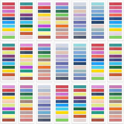 SIQUK 4200 Pieces Sticky Tabs for Annotating Books Tabs Morandi Sticky Flags Clear Transparent Page Markers Strip Page Flags Colored Tabs Writable and Repositionable Book Annotation Tabs