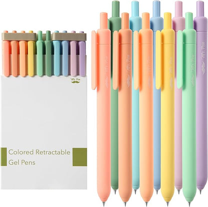 Mr. Pen- Retractable Gel Pens, 10 Pack, Pastel Color Ink Gel Pens, Gel Pens Fine Point 0.7mm, Retractable Pens, Cute Pens, Gel Ink Pens, Aesthetic Pens for Journaling Fine Tip Pens