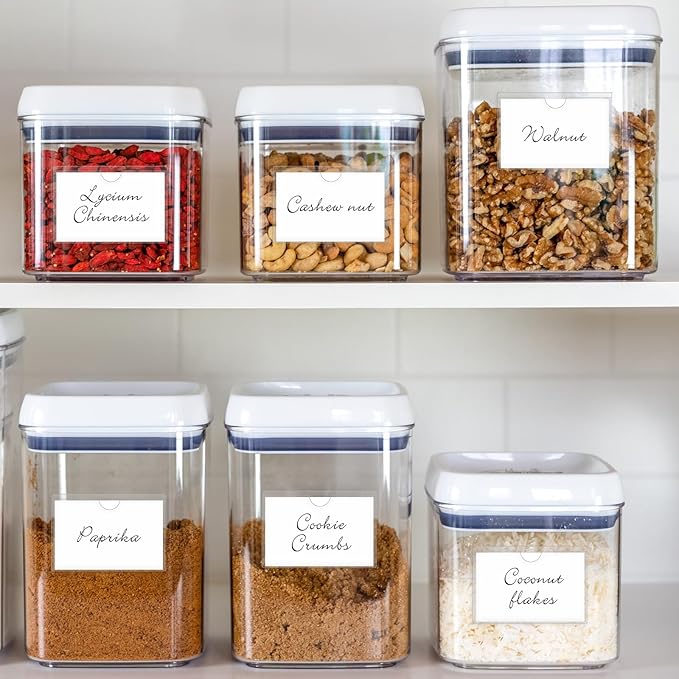 52 Pack Index Card Pockets with Top Open, 4.5 x 3 Inch Adhesive Label Pockets Clear Plastic Index Card Holder for Organizing, Storage Bins, Library Cards, Notes